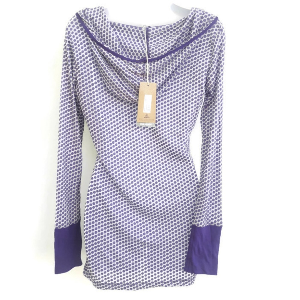 NEW prAna Hoodie Sweatshirt Burnout Knit Polka Dot S - Picture 4 of 6